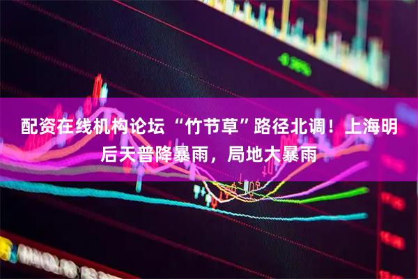 配资在线机构论坛 “竹节草”路径北调！上海明后天普降暴雨，局地大暴雨